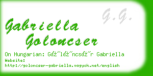 gabriella goloncser business card